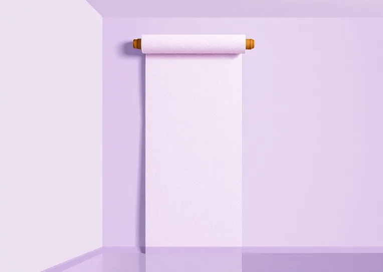 Pose de papier peint, rouleau et brosse à maroufler